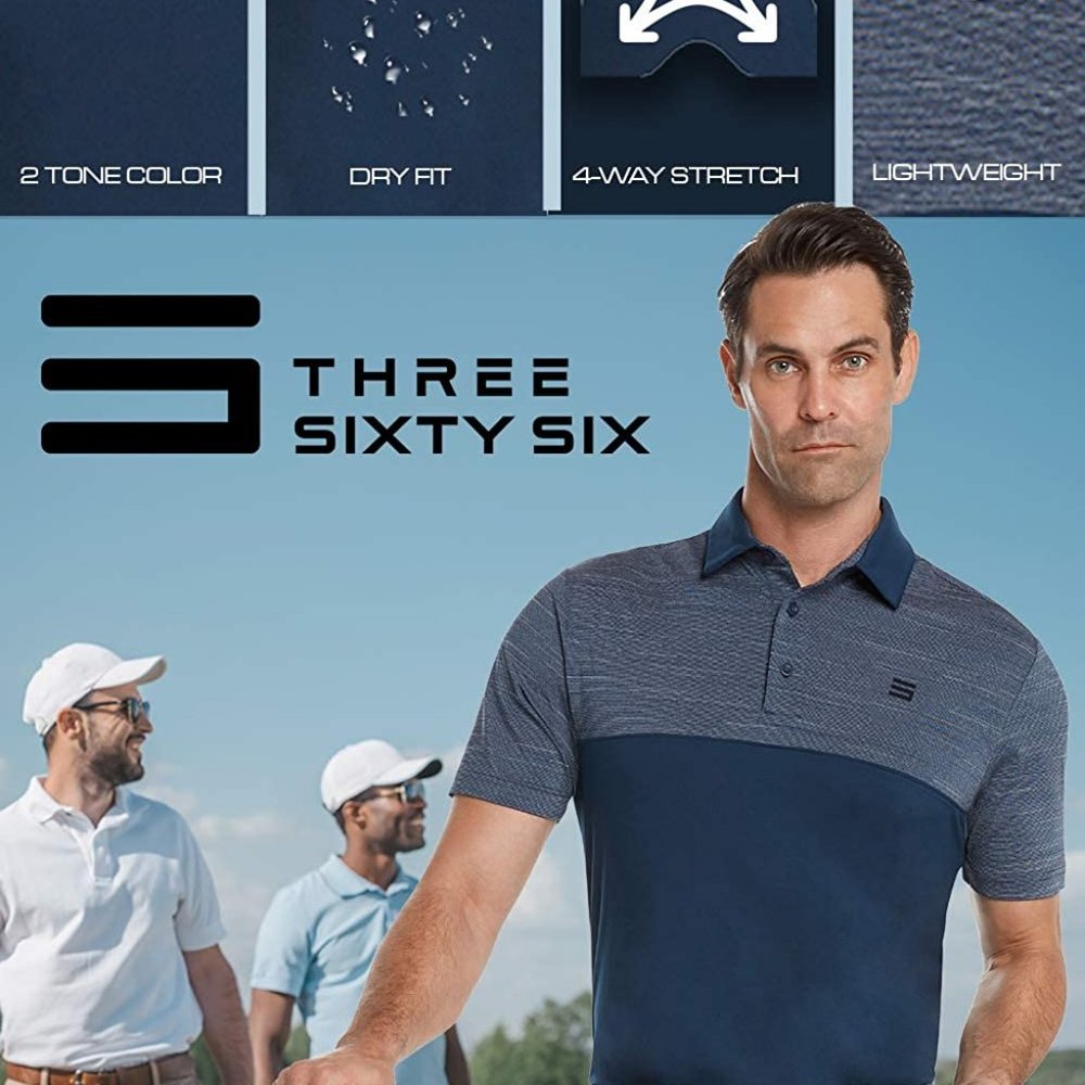 Quick Dry Golf Shirts for Men - Moisture Wicking SS Polo Shirt NWOT - Picture 7 of 7